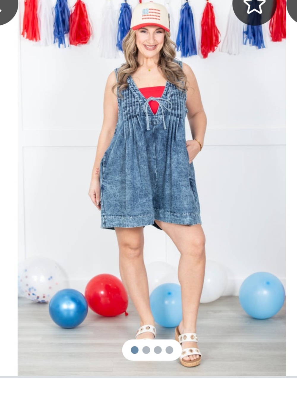 Denim romper